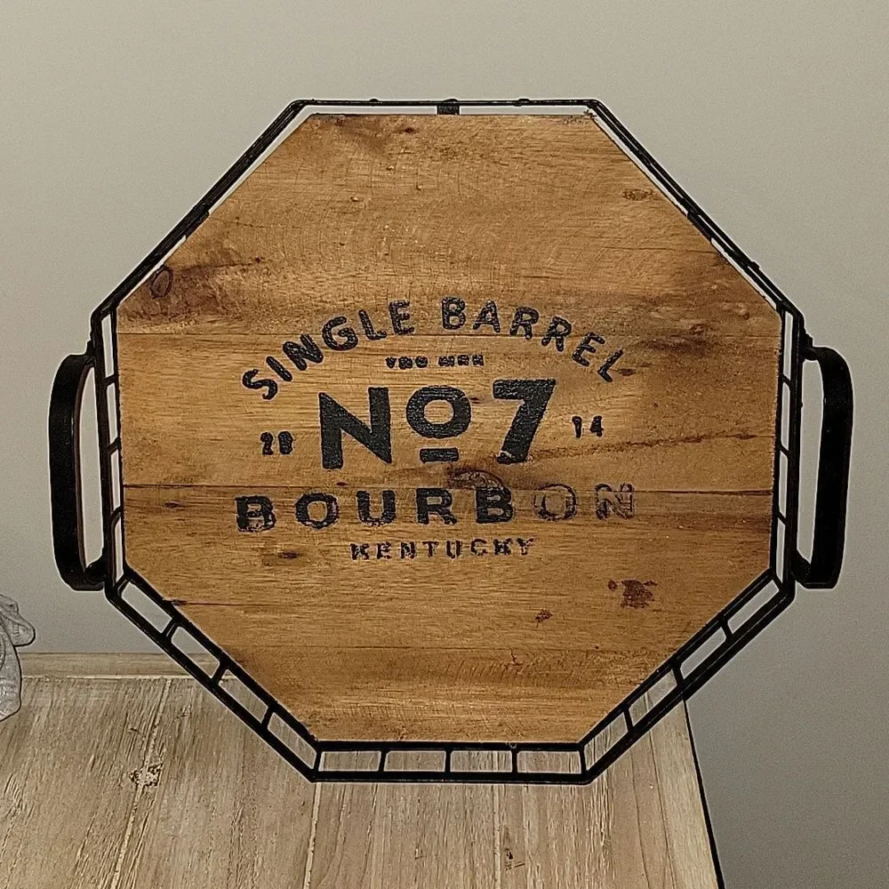 Jack Daniels Bourbon Whiskey No. 7 2014 Kentucky Single Barrel Lid Tray Sign
